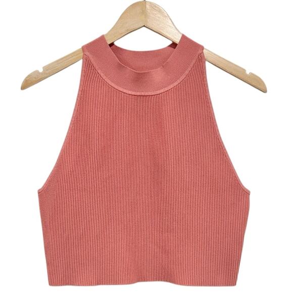 Babaton aritzia ribbed stretch cropped high neck top womens size 2XL - Picture 1 of 6
